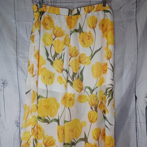 Fashion Nova She A Good One Floral Yellow and White Sheer Pants - Picture 11 of 16